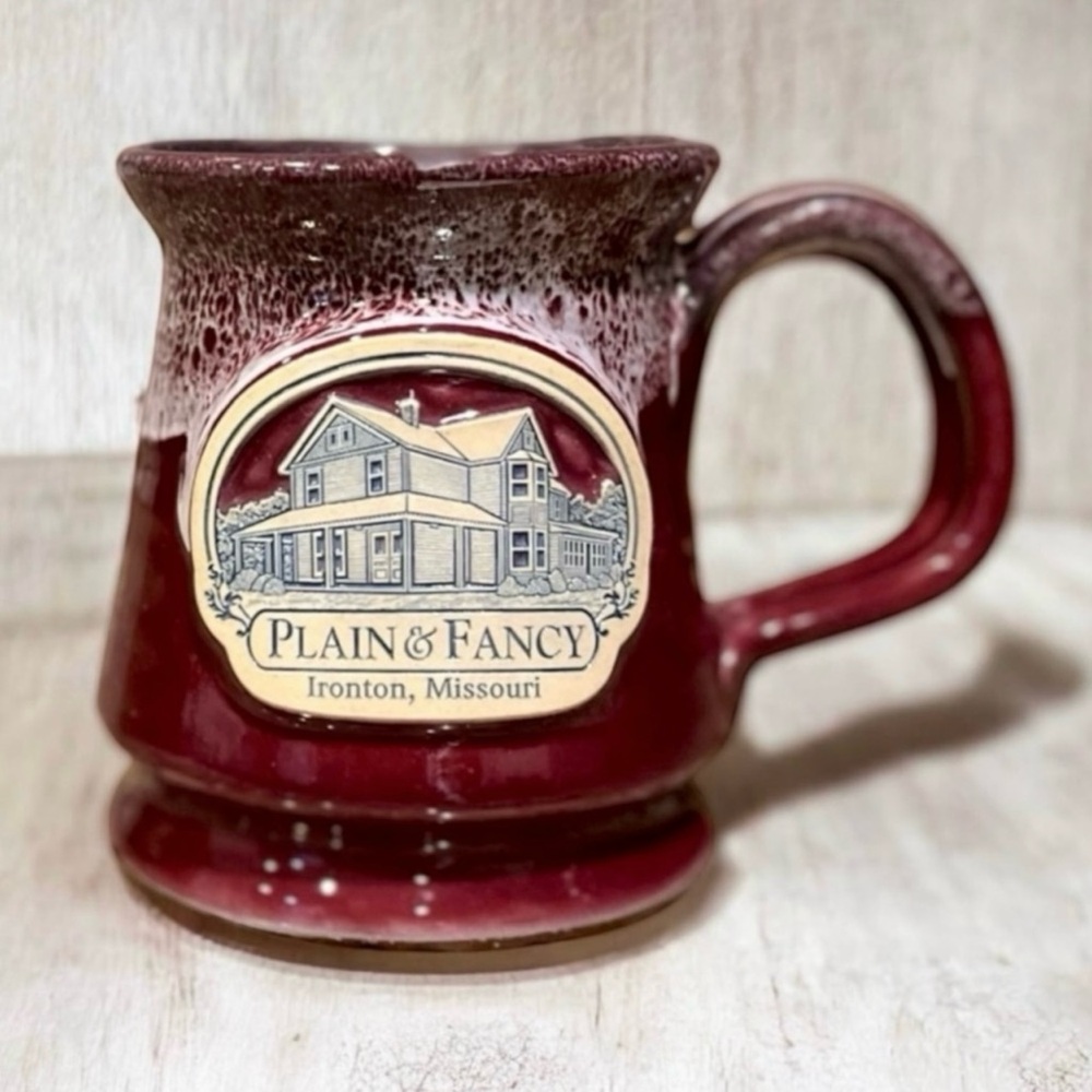 Deneen Pottery Hand Thrown Pottery Mug Coffee Cup Ironton Missouri Plain & Fancy